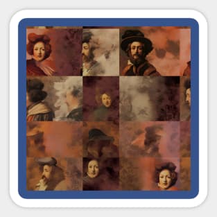 Rembrandt Paintings Mashup Sticker